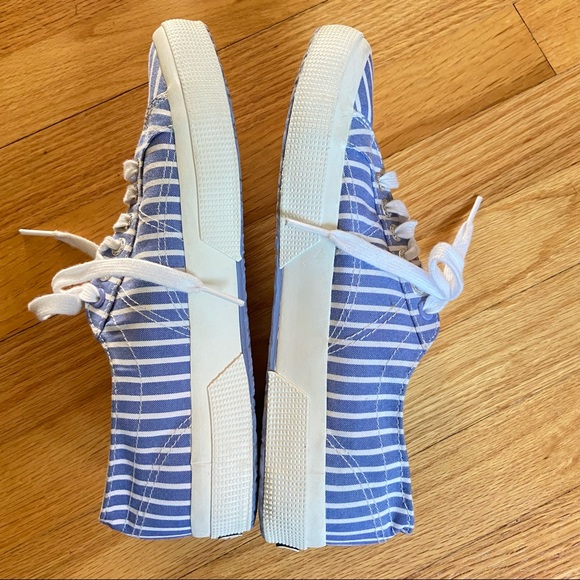 Superga Canvas Sneakers Blue Stripe Size 40 / 9 - Picture 6 of 9